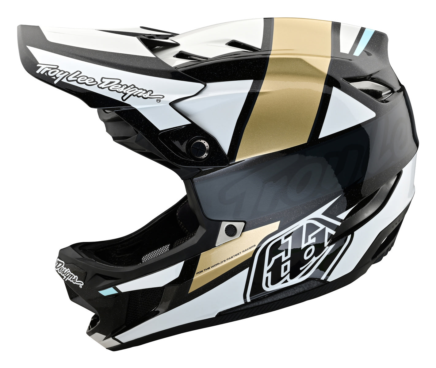 Casco Troy Lee Designs D4 de Carbón Team Gold